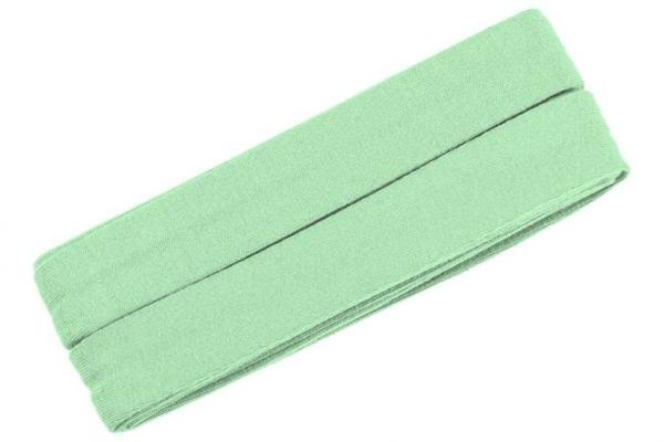 Jersey Schrägband gefalzt in Mint, Coupon mit 3 m Länge